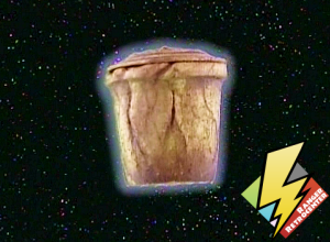 The dumpster flying through space